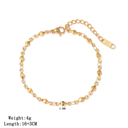 Damen-Gliederarmband geometrisch aus Edelstahl