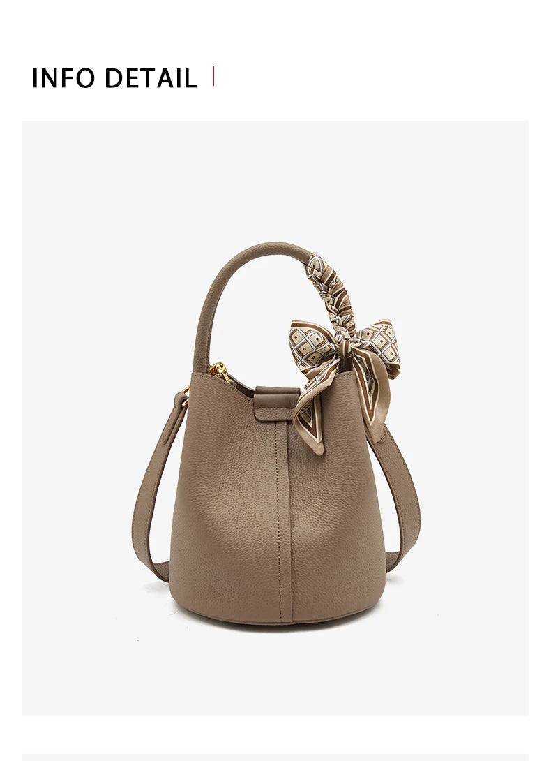 Damen Schultertasche Crossbody aus echtem Leder und Mikrofaser