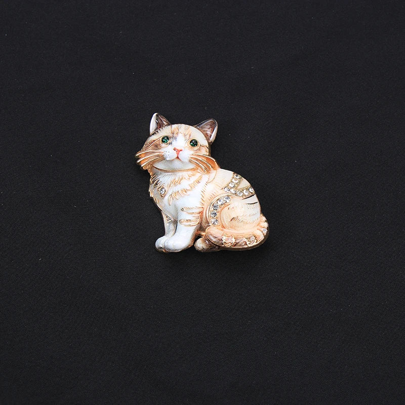 Brosche Tier Emaille Katze Schildkröte Pferd Einhorn Wal Vogel Bunt