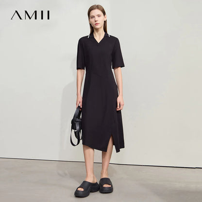 Stylisches Tailliertes Damen Strickkleid V Ausschnitt Büro