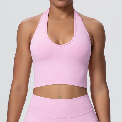 Sporttop mit Polstern, ärmellos, rosafarben
