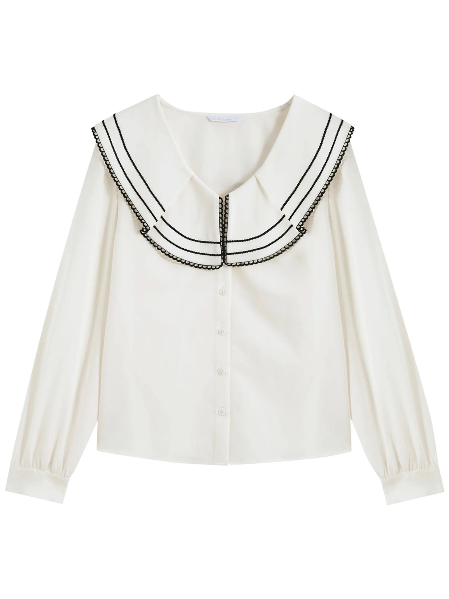 Feminine Damenbluse mit Kragen und gewelltem Detail – schmeichelhaftes Shirt für Büro und Freizeit