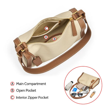 Female Shoulder Bag Aus Cowhide Leather Vintage Soft Messenger Crossbody
