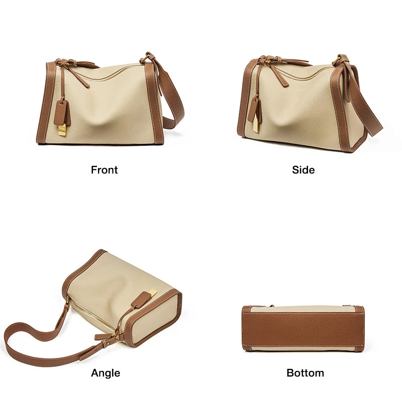 Female Shoulder Bag Aus Cowhide Leather Vintage Soft Messenger Crossbody