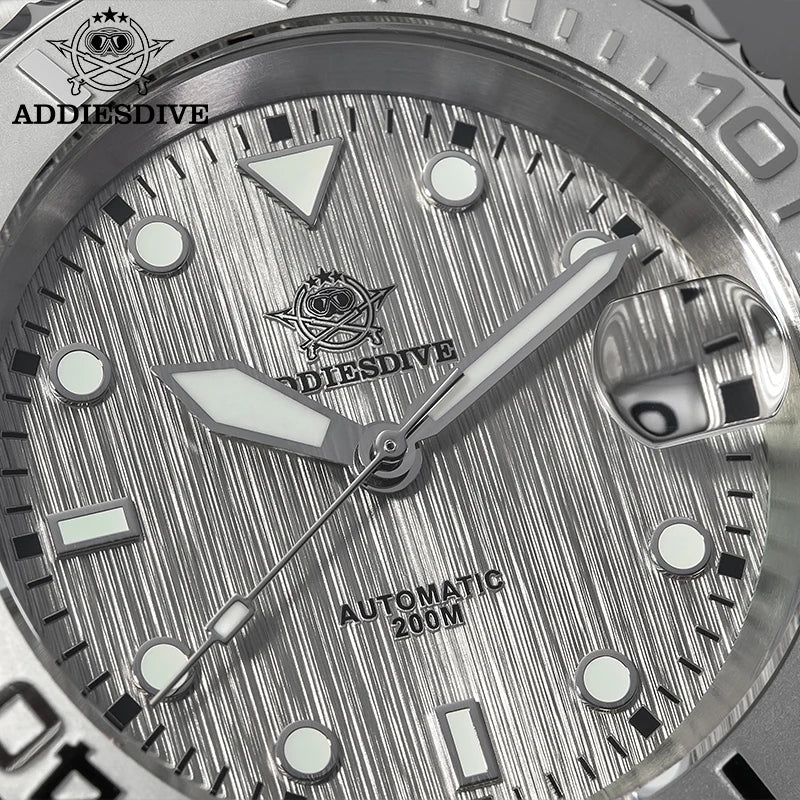 Herren-Taucheruhr mit gewoelbtem Saphirglas und NH35A-Automatikwerk