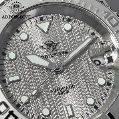Herren-Taucheruhr mit gewoelbtem Saphirglas und NH35A-Automatikwerk