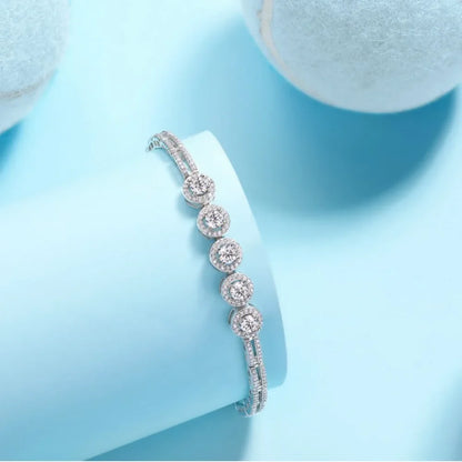 Damen-Armband mit großem Moissanit-Stein