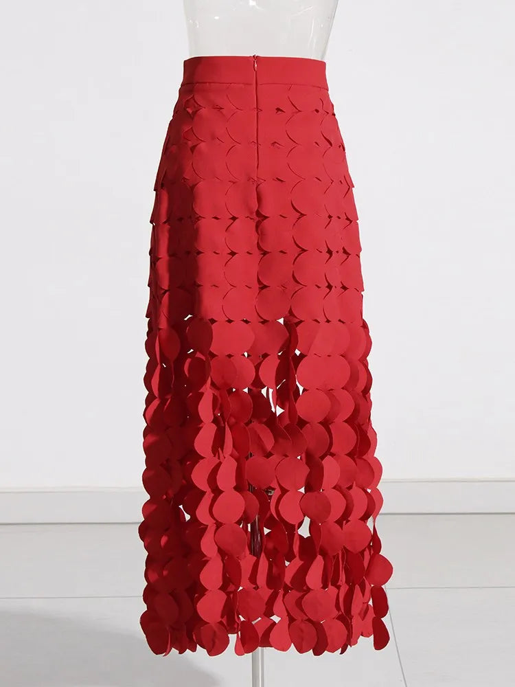 Elegantes Damen-Kleid mit Diamantmuster, Reverskragen und langen Ärmeln – figurbetontes Patchwork-Design mit doppelreihiger Knopfleiste.
