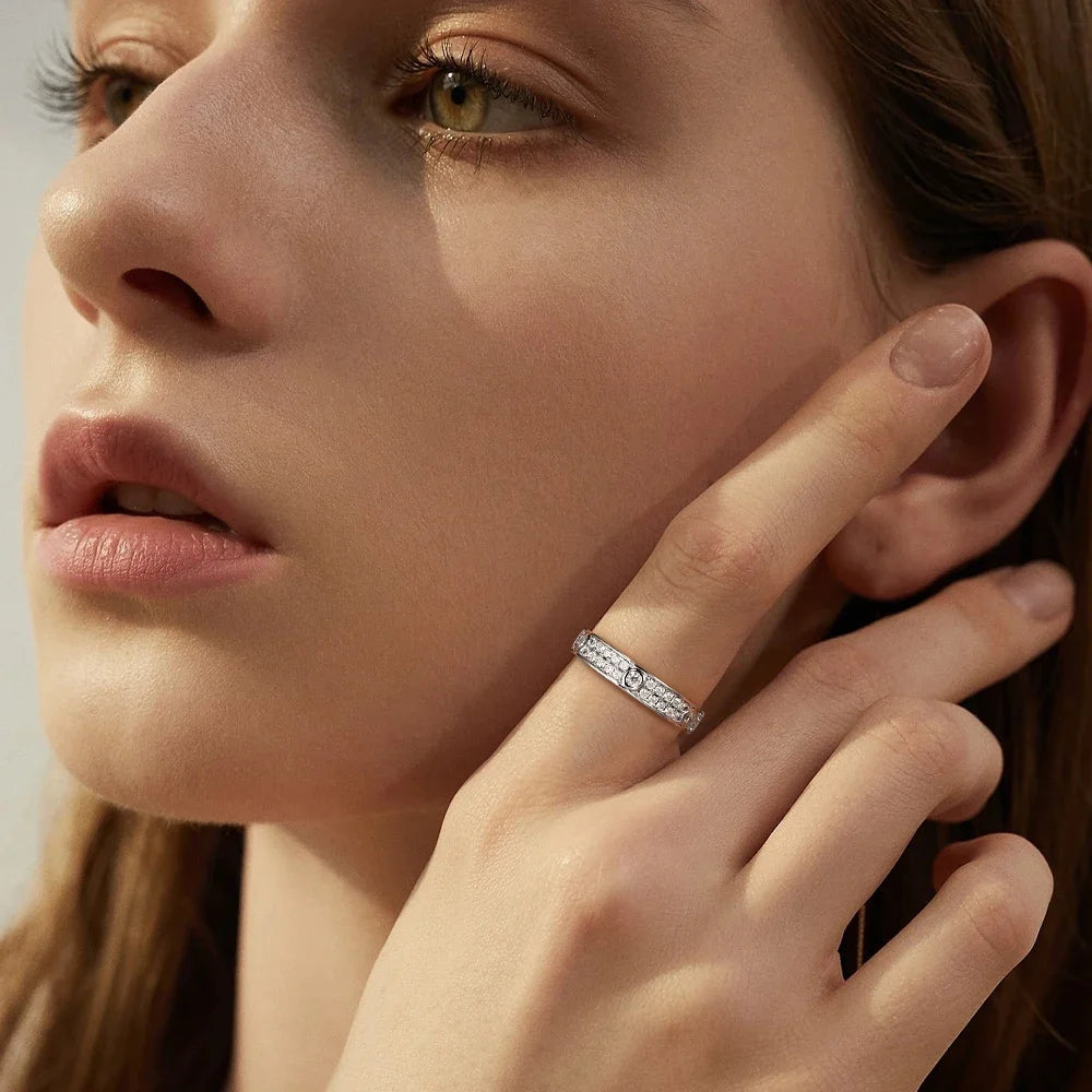 Damen-Schmuckset Ring und Armreif mit Moissanit