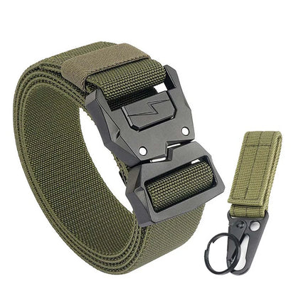 Herren-Gürtel Elastisch Mit Schnellverschluss Metall-Schnalle Verstellbar 110-140 cm