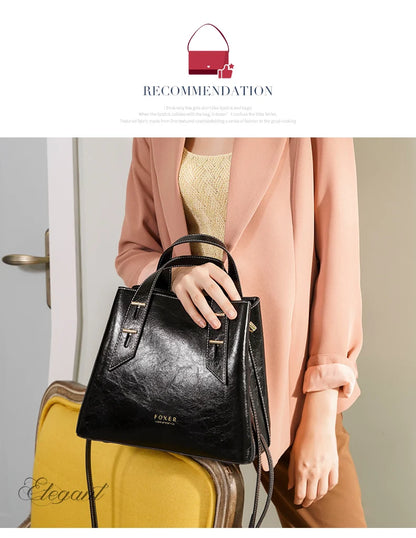 Damen Handtasche aus Split-Leder mit Crossbody Fashion Bags