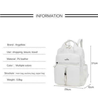 Unisex Schulrucksack Großes Fassungsvermögen mit Mehrfachtaschen und weichen Schultergurten für Alltag und Schule