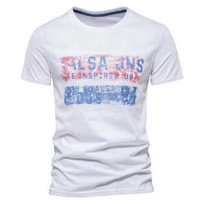 Herren T-Shirt aus Baumwolle mit Print im lässigen Streetwear-Stil