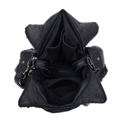 Damen-Hobo-Tasche aus Vintage-Leder mit verstellbarem Tragegurt und Mehrfachtaschen