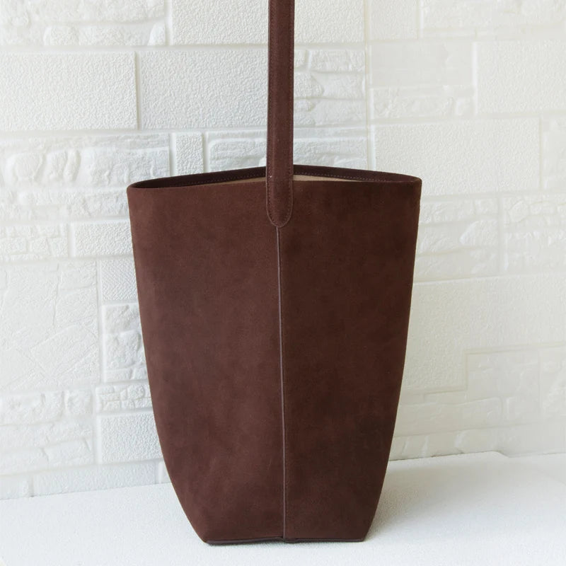 Top Layer Suede Bucket Tote | Große Tasche Aus Kuhleder