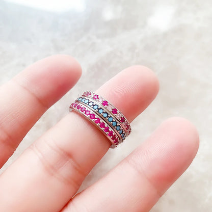 Damen-Ring Eleganz bunte Steine aus Sterlingsilber