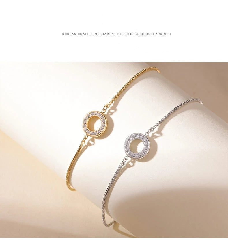 Damen-Armreif mit geometrischem Zirkonia-Design