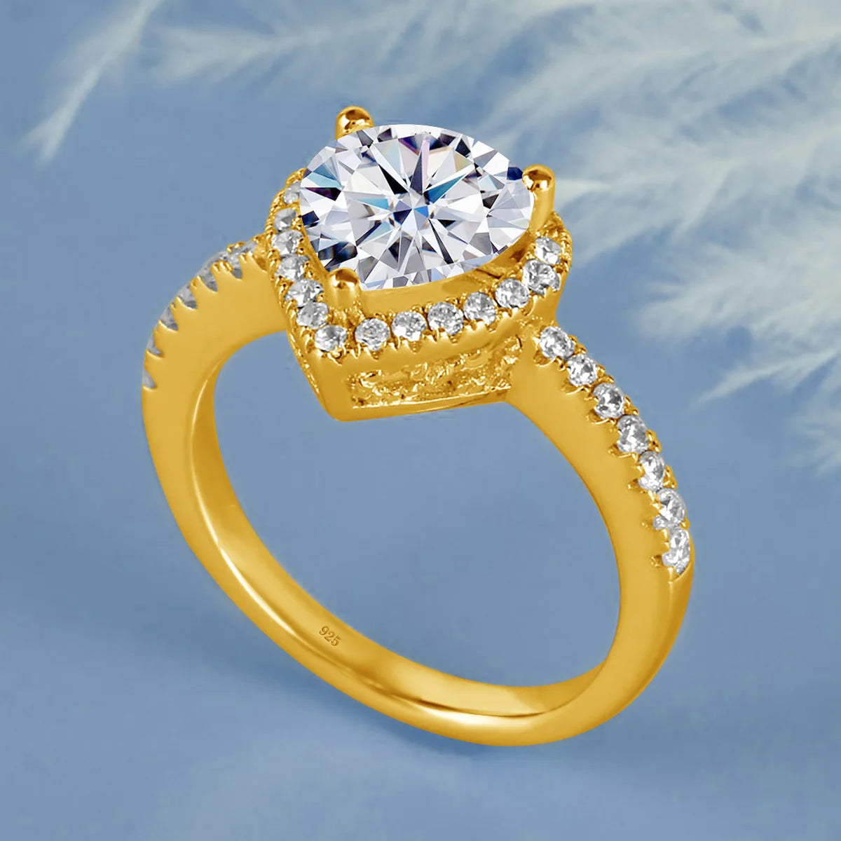 Damen-Herz-Ring Aus 925er Silber Mit 1ct Moissanit Und Zertifiziertem Schmuckstück