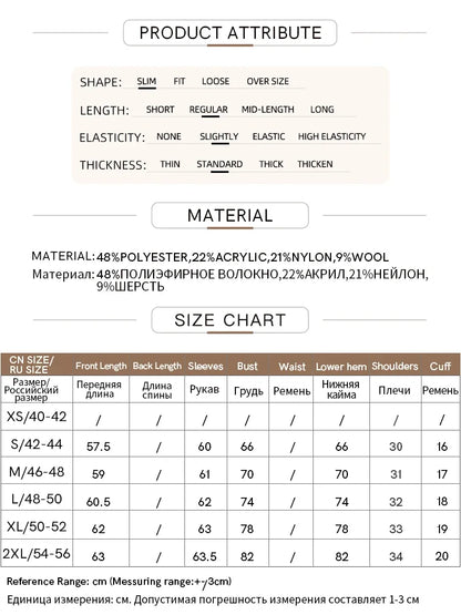 AMII Produkt-Attributübersicht: Material- und Größenangaben (Größentabelle)