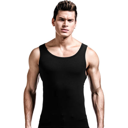 Ärmelloses Herren-Trainingsshirt mit gekämmter Textur – schnelltrocknend für Sport und Freizeit im Sommer