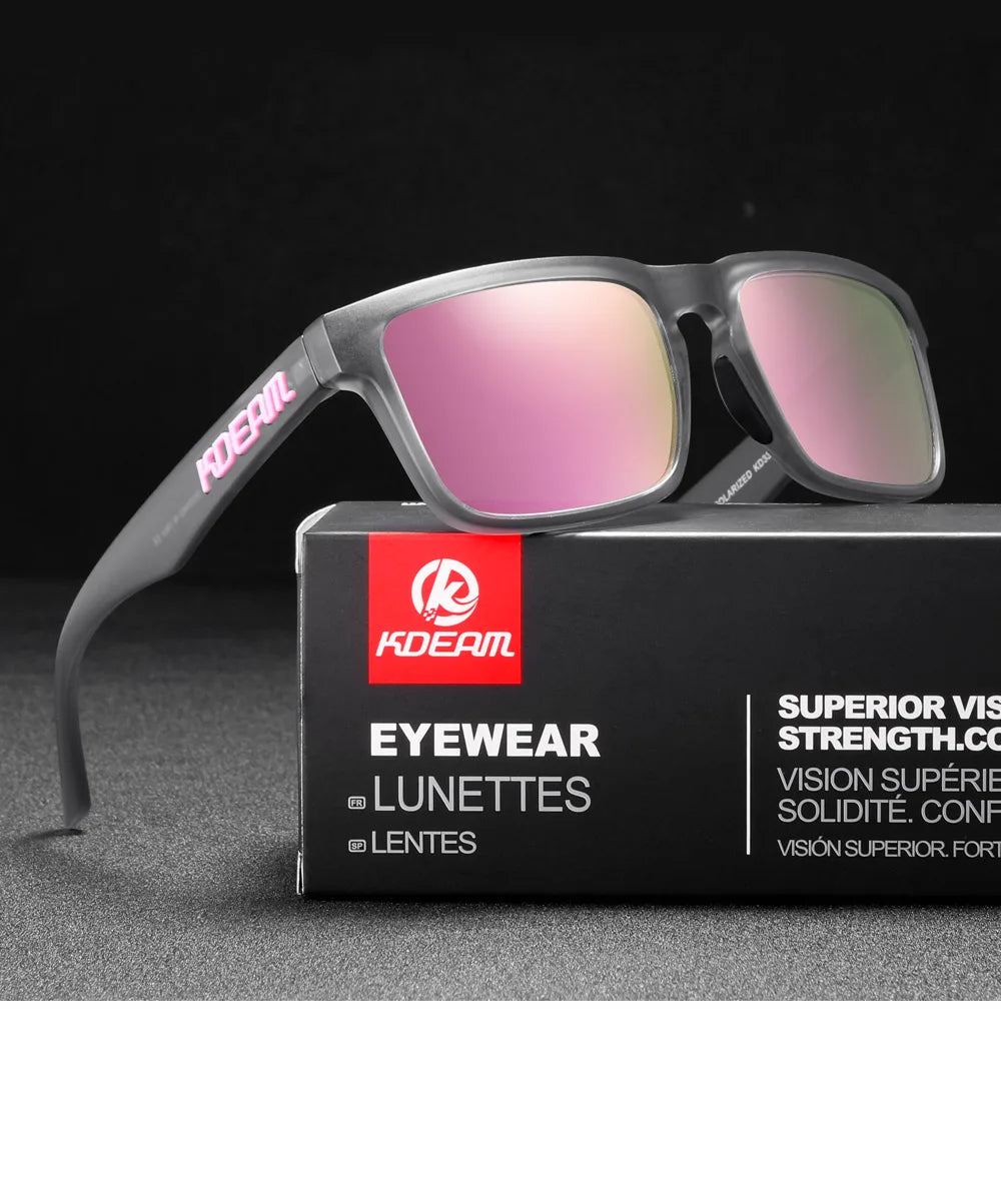 Sonnenbrille quadratisch polarisiert Angeln Lifestyle Spiegel Hartbox Unisex