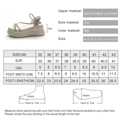 Damen Plattform Sandalen 7cm Strass Koreanisch