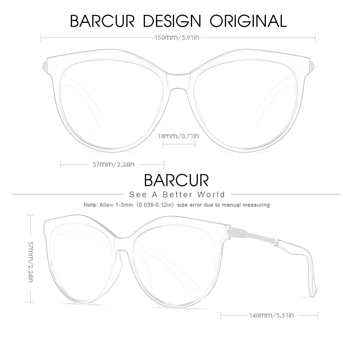 Damen-Sonnenbrille Cat Eye Farbverlauf rund polarisiert UV400
