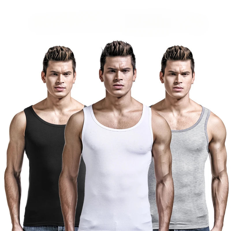 Ärmelloses Herren-Trainingsshirt mit gekämmter Textur – schnelltrocknend für Sport und Freizeit im Sommer