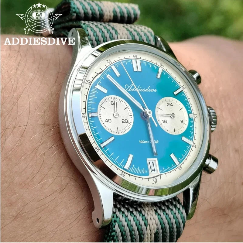 Herren-Chronograph mit VK64-Quarzwerk und Saphirglas