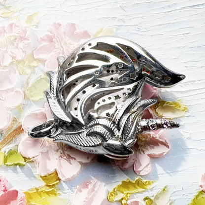Damen-Charm-Anhänger Einhorn royales Märchen aus Sterlingsilber