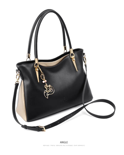Damen Schultertasche aus Rindleder Crossbody-Tasche Luxuriöse Handtasche