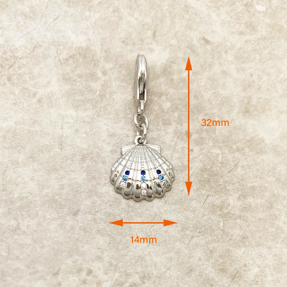 Damen-Charm-Anhänger Muschel Sommer maritim aus Sterlingsilber