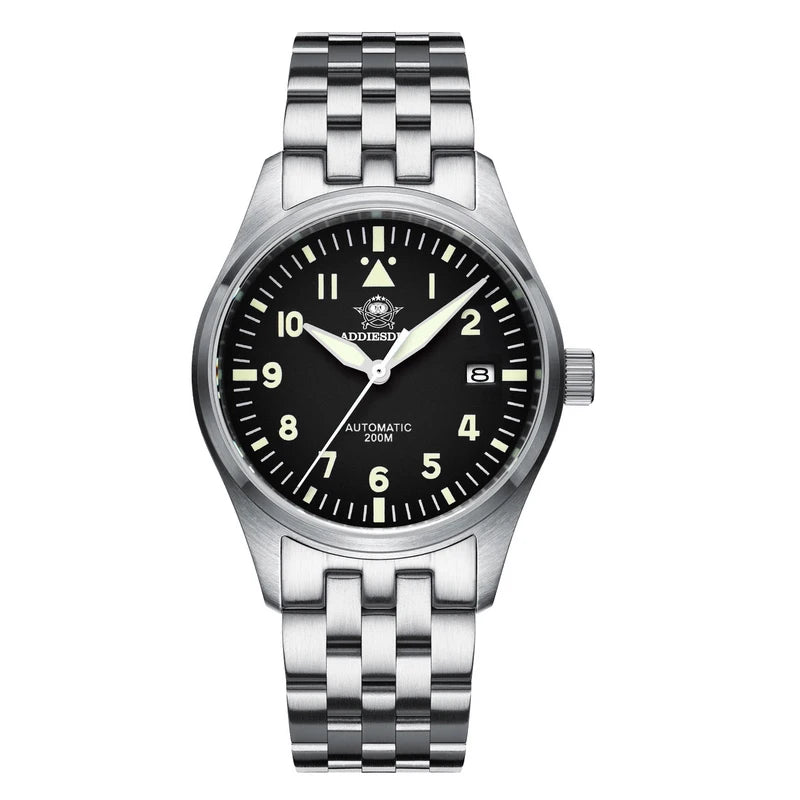 Herren-Taucheruhr mit C3-Leuchtmasse und NH35A-Automatikwerk