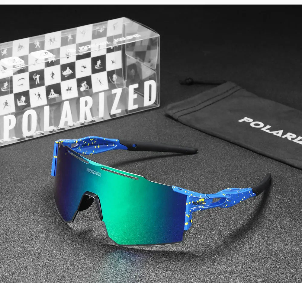 Sonnenbrille Sport TR90 polarisiert 1,2mm Glas Gummisteg winddicht Herren