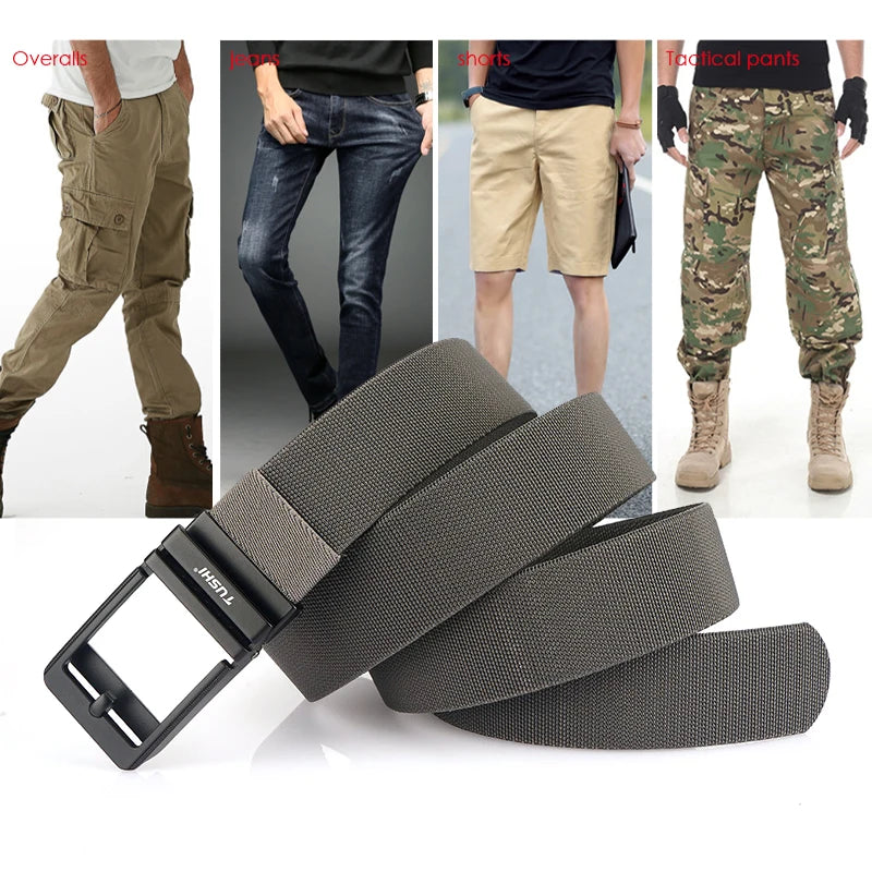 VATLY Herren Stretch-Gürtel 38mm mit Automatik-Schnalle aus Nylon