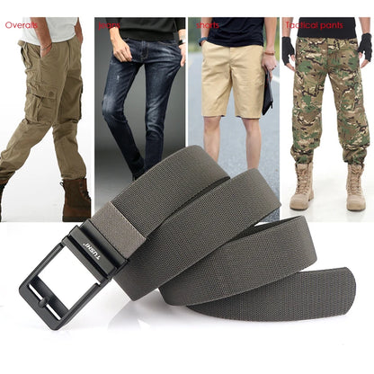 VATLY Herren Stretch-Gürtel 38mm mit Automatik-Schnalle aus Nylon