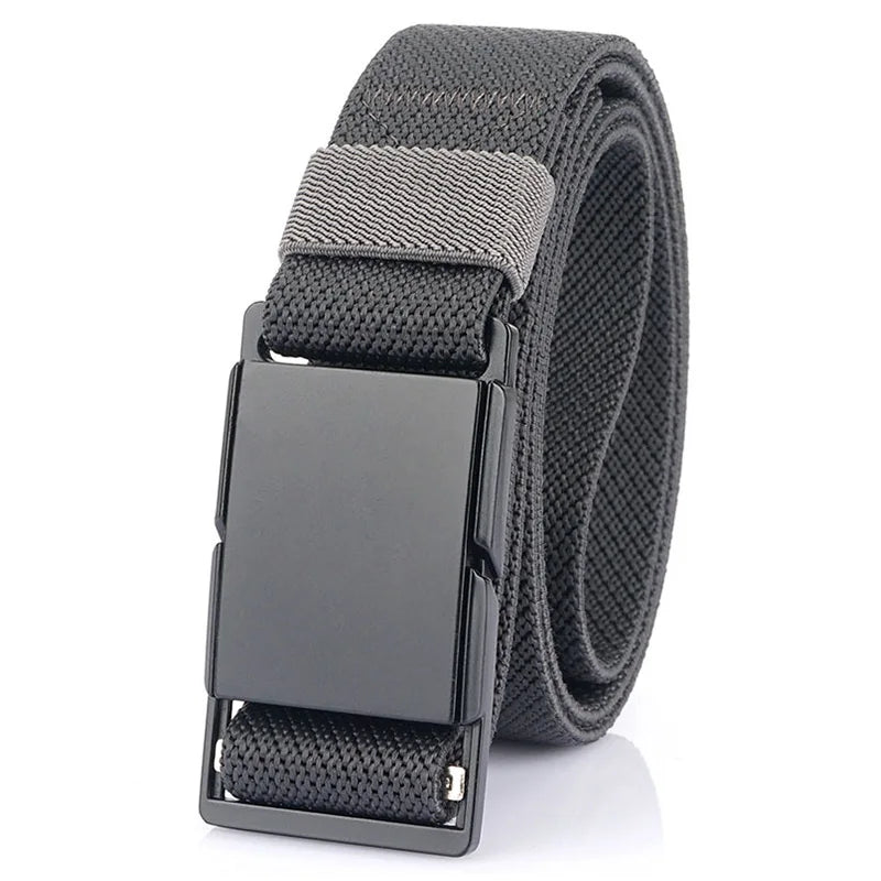 Unisex-Gürtel mit Magnetverschluss 34mm Breite Braun für Jeans Freizeit Alltagsbegleiter