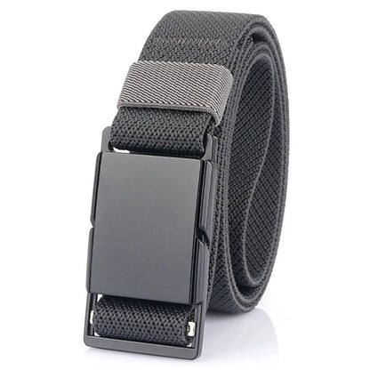 Unisex-Gürtel mit Magnetverschluss 34mm Breite Braun für Jeans Freizeit Alltagsbegleiter