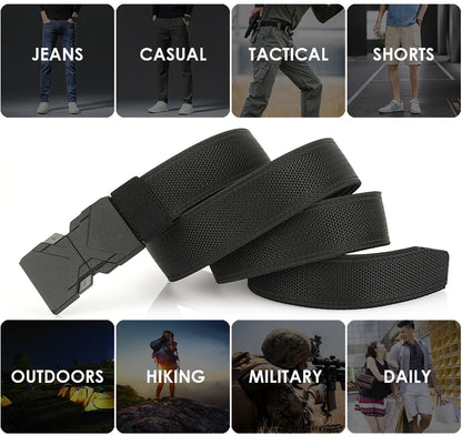 Herren-Gürtel aus elastischem Nylon mit Schnellverschluss Outdoor-Einsatz und Alltag 34 mm Breite