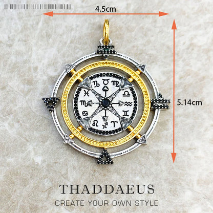 Damen-Charm-Anhänger Amulett magisch Natur Elemente aus Sterlingsilber