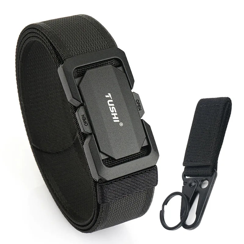 Herren-Stretch-Gürtel Mit Metall-Schnalle Und Schnellverschluss Für Alltag Und Outdoor