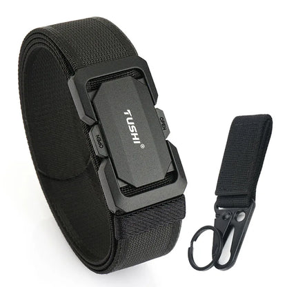 Herren-Stretch-Gürtel Mit Metall-Schnalle Und Schnellverschluss Für Alltag Und Outdoor