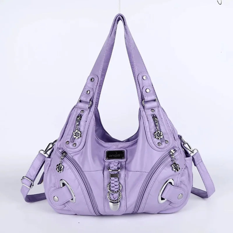 Damen-Schultertasche Großes Vintage-Tote mit Top-Handle und Großem Fassungsvermögen für Alltag