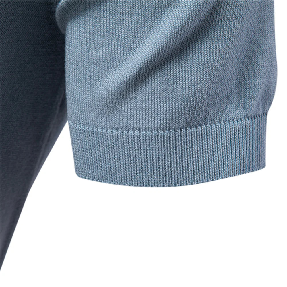 Herren Poloshirt Slim Fit Atmungsaktiv Mit Farbblock Leicht