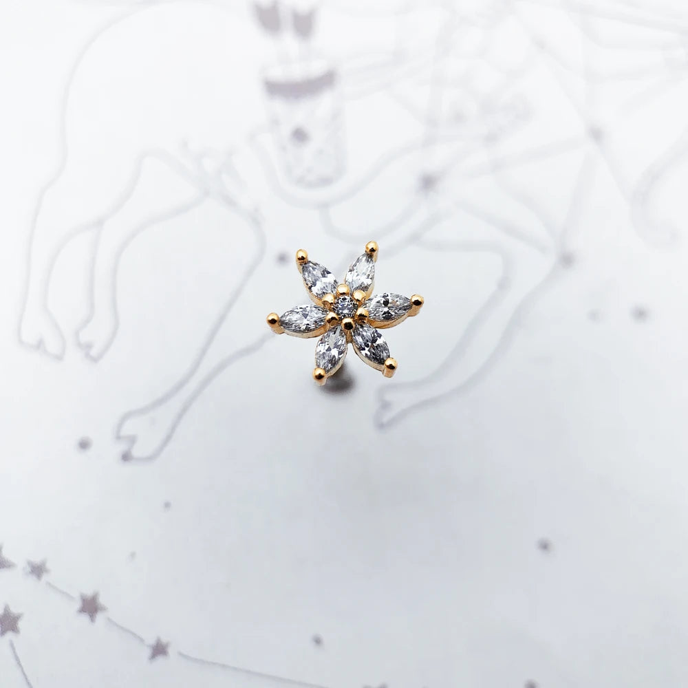 Damen-Ohrstecker Blume Sommer trendstark aus Sterlingsilber