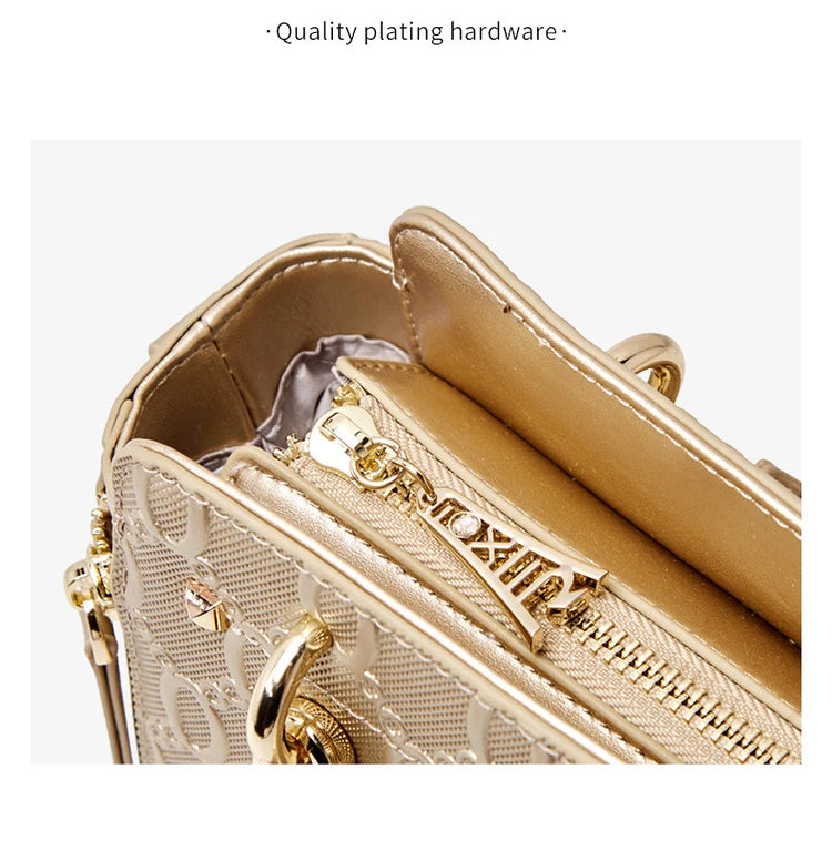 Damen Schultertasche Aus Rindsleder Mit Elegantem Design