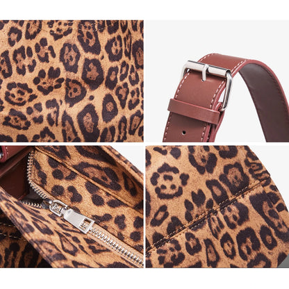 Damen Schultertasche Groß Kapazität Oversize Leopardendruck Modische Tote Tasche