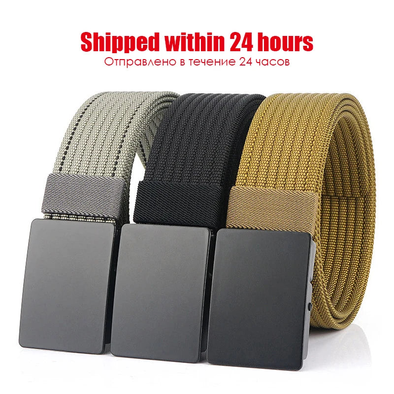 Unisex Gürtel aus Nylon mit Metall-Schnalle im taktischen Militärstil, Breite 3,8 cm