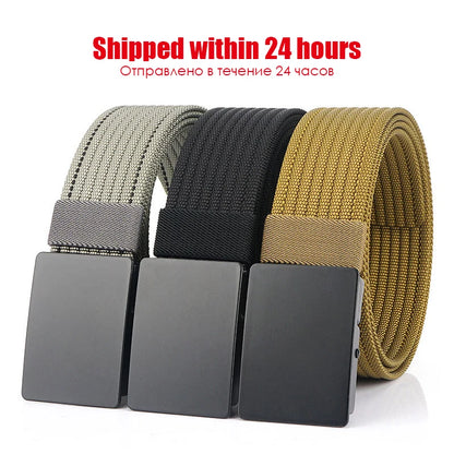 Unisex Gürtel aus Nylon mit Metall-Schnalle im taktischen Militärstil, Breite 3,8 cm
