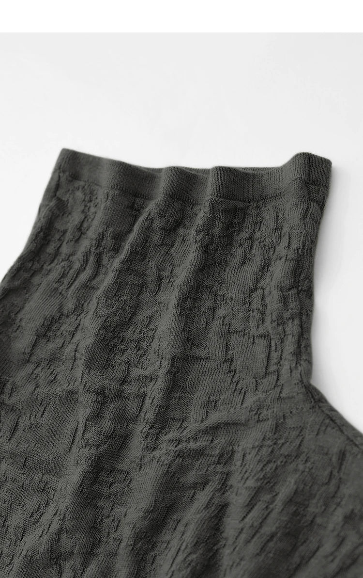 Damen-Rollkragenpullover Wolle-Mix schlank dünn Winter